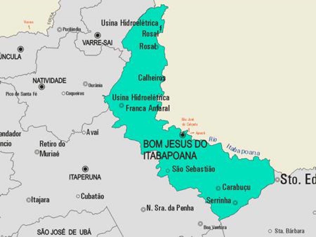 Térkép Bom Jesus do Itabapoana önkormányzat