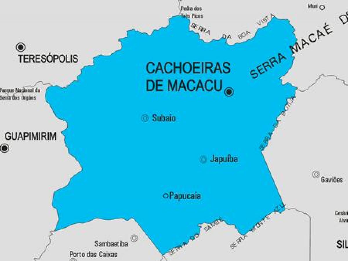 Térkép Cachoeiras de Macacu önkormányzat