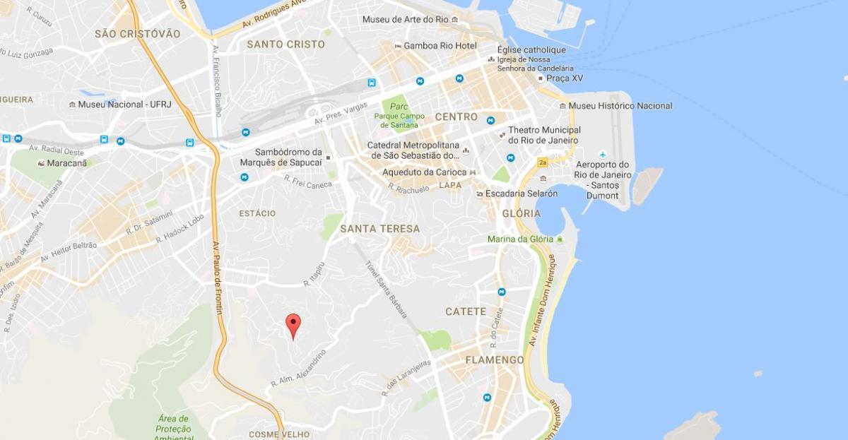 Térkép favela Mangueira