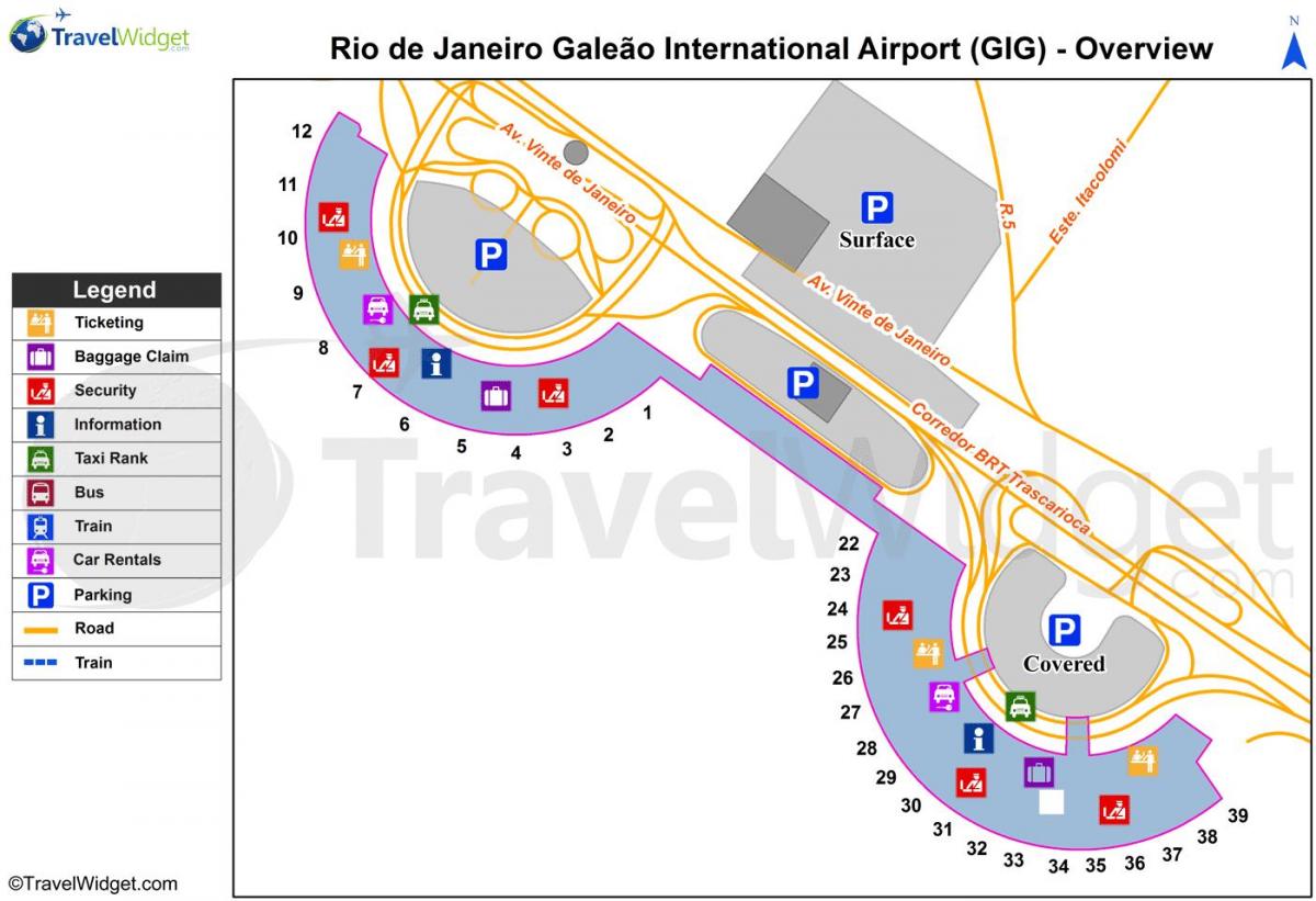 Térkép Galeão repülőtéri terminál