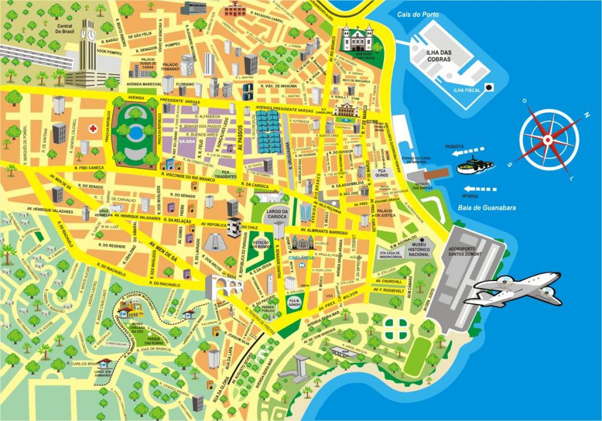 Térkép Rio de Janeiro központjában