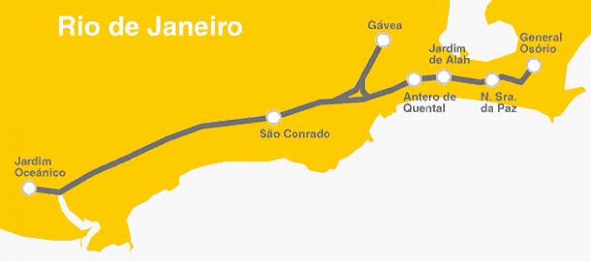 Térkép Rio de Janeiro metro - Line 4