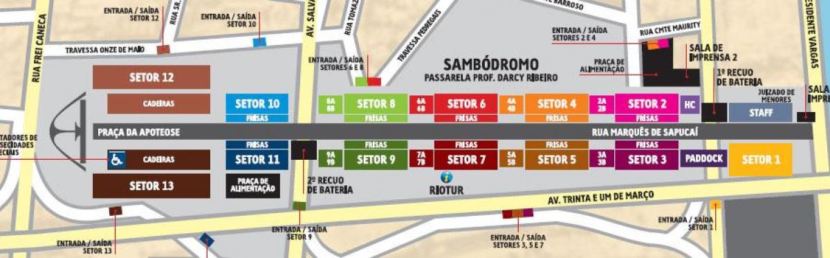 Térkép Sambódromo