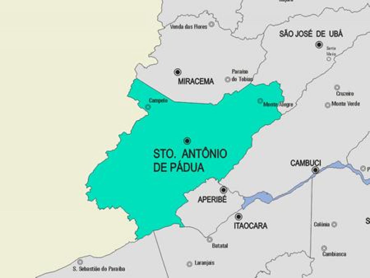 Térkép Santo Antonio de Pádua önkormányzat