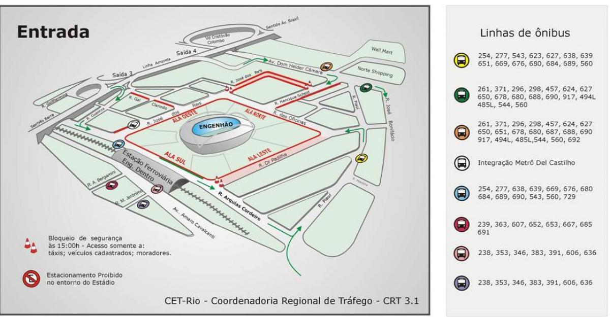 Térkép stadion Engenhão szállítja