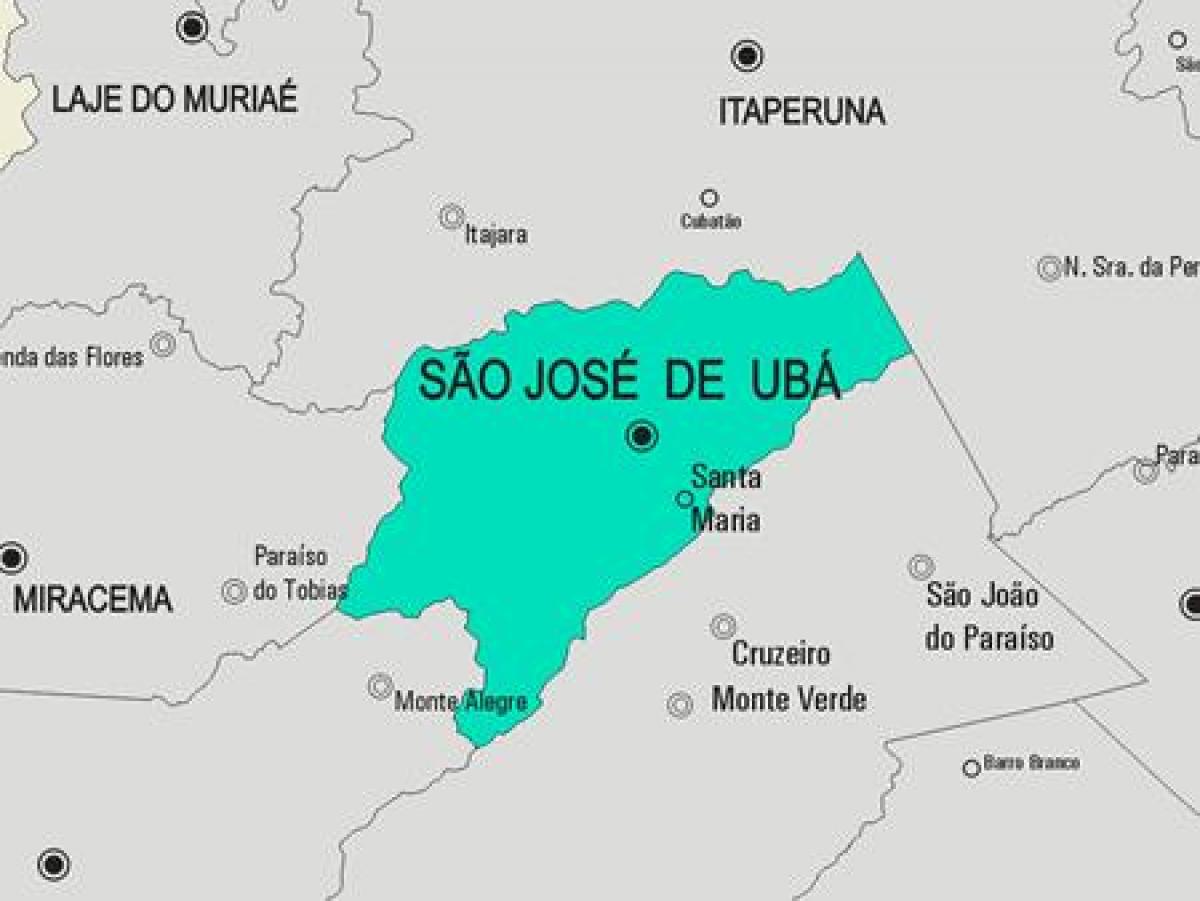 Térkép São José de Ubá önkormányzat
