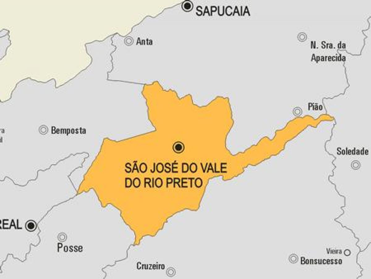 Térkép São José do Vale do Rio Preto önkormányzat
