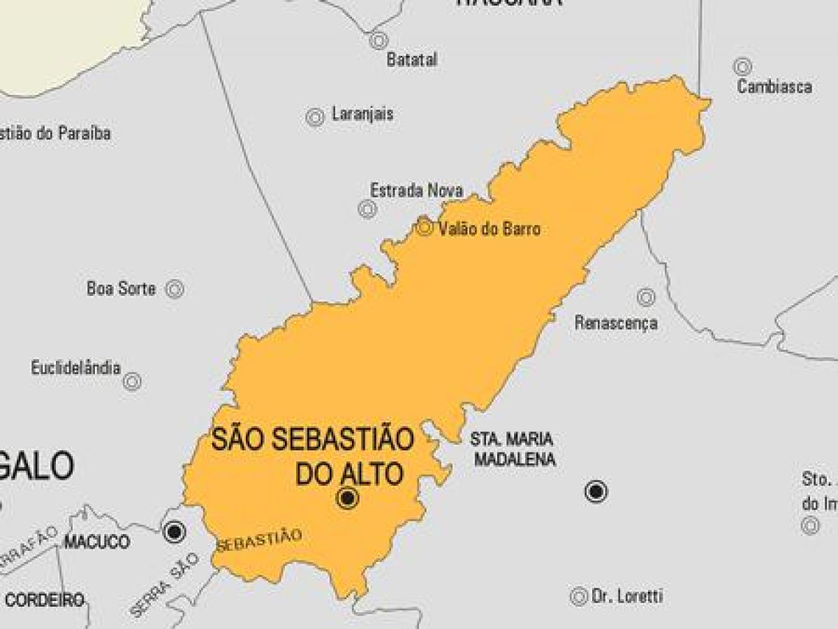 Térkép São Sebastião tenni Alto önkormányzat
