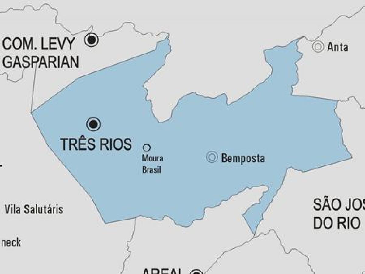 Térkép Três Rios önkormányzat