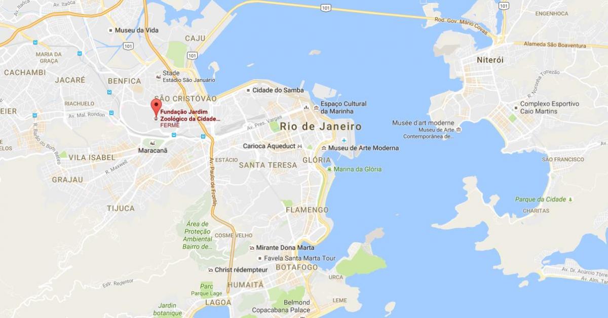 Térkép Állatkert Rio de Janeiro