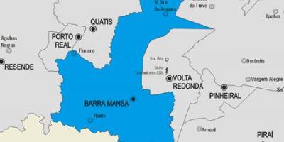 Térkép Barra Mansa önkormányzat