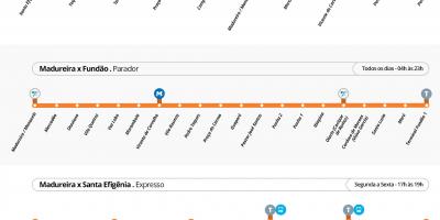Térkép BRT TransCarioca - Állomás