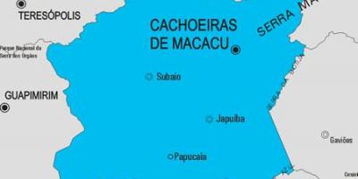 Térkép Cachoeiras de Macacu önkormányzat
