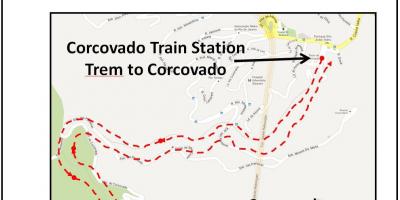 Térkép Corcovado vonat
