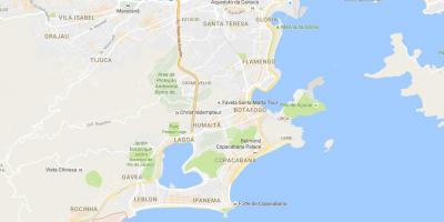 Térkép favela Vidigal