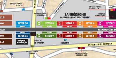 Térkép Sambódromo