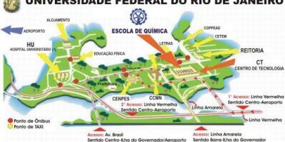 Térkép Szövetségi egyetem Rio de Janeiro