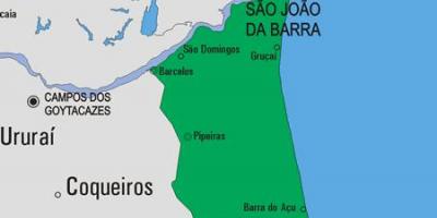 Térkép São João da Barra önkormányzat