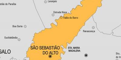 Térkép São Sebastião tenni Alto önkormányzat