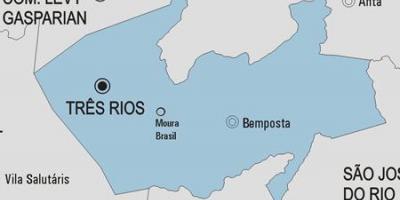 Térkép Três Rios önkormányzat
