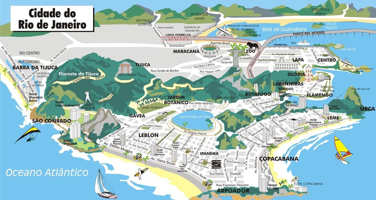 Térkép 3d Rio de Janeiro