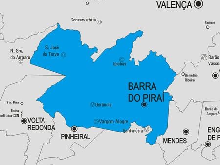 Térkép Barra do Piraí önkormányzat