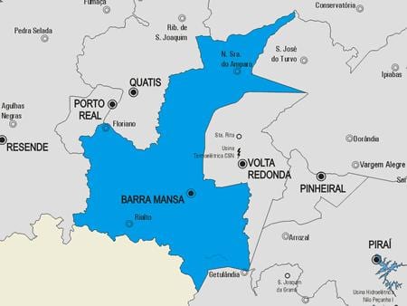 Térkép Barra Mansa önkormányzat