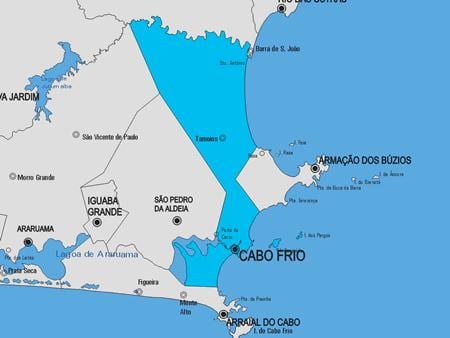 Térkép Cabo Frio önkormányzat
