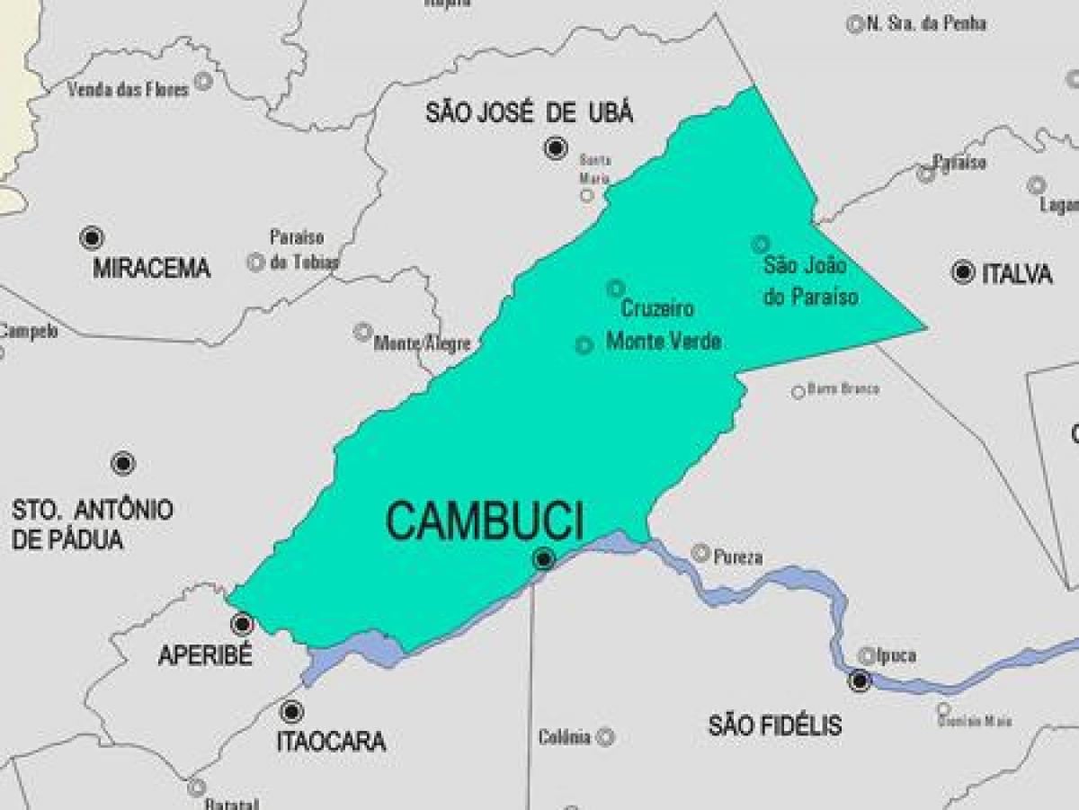 Térkép Cambuci önkormányzat