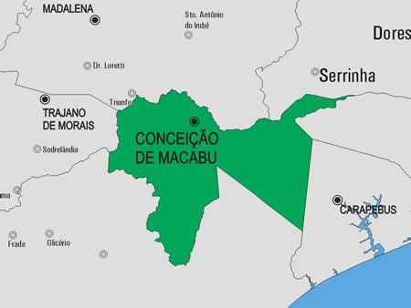 Térkép Conceição de Macabu önkormányzat