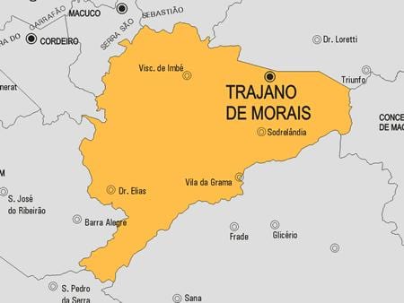 Térkép Trajano de Morais önkormányzat