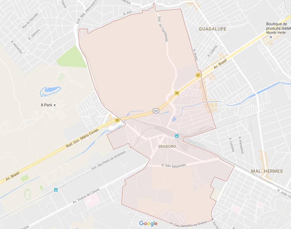 Térkép Deodoro