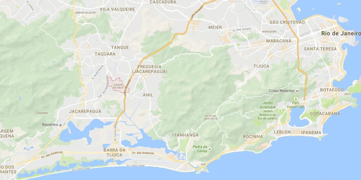 Térkép favela Cidade de Deus
