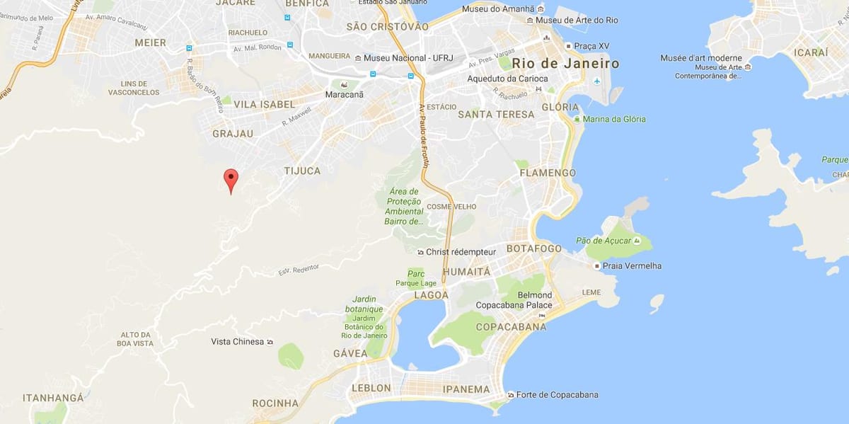 Térkép favela Morro do Borel
