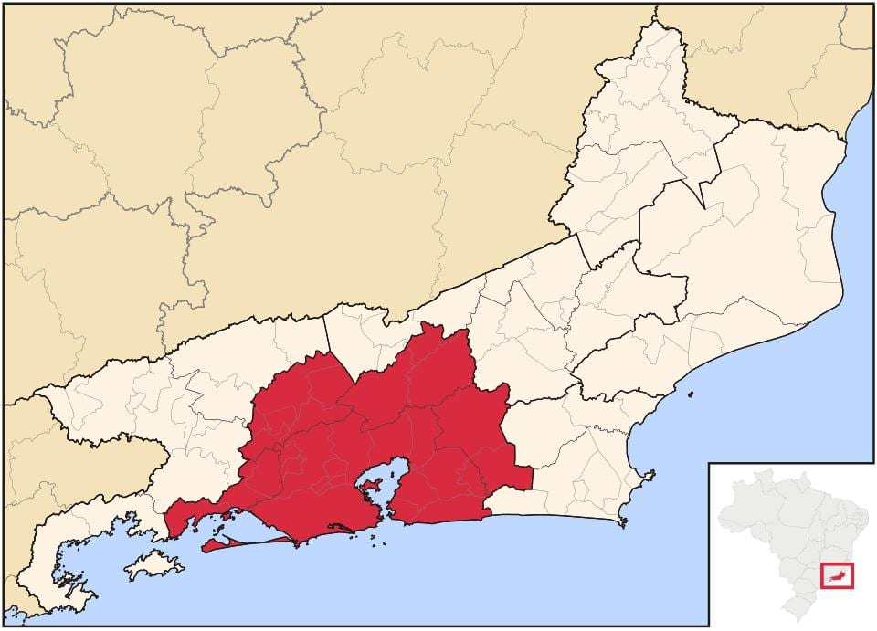 Térkép Metropolitana do Rio de Janeiro