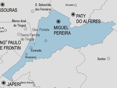 Térkép Miguel Pereira önkormányzat