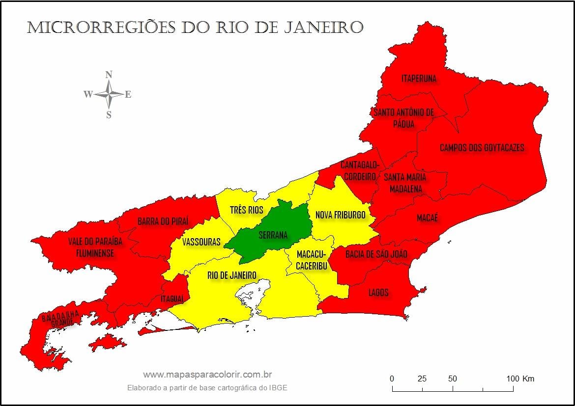 Térkép mikro-régiók, Rio de Janeiro