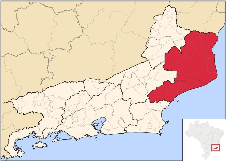 Térkép Norte Fluminense