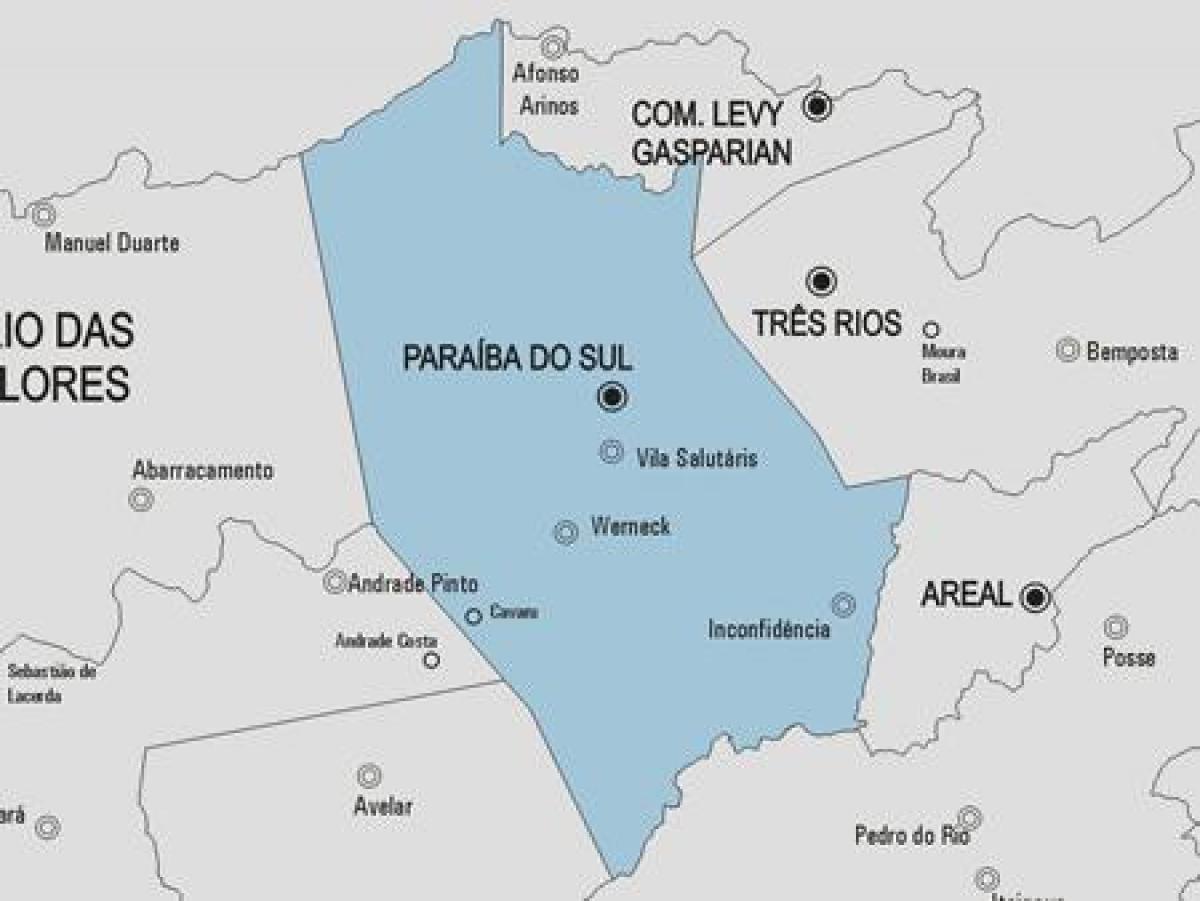 Térkép Paraíba do Sul önkormányzat