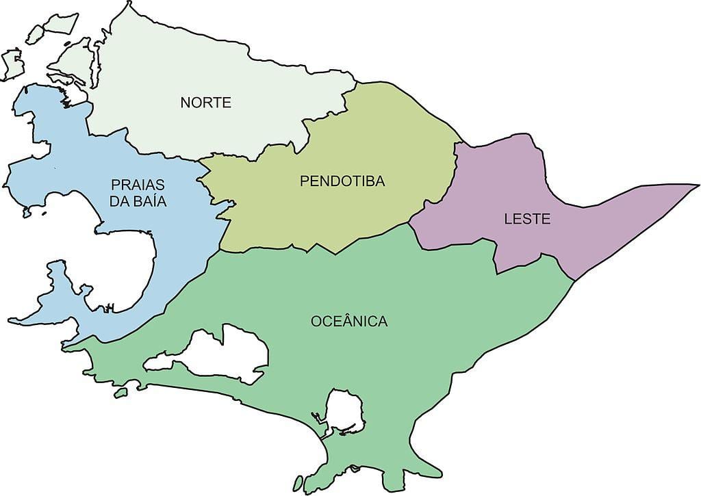 Térkép Régiók Niterói