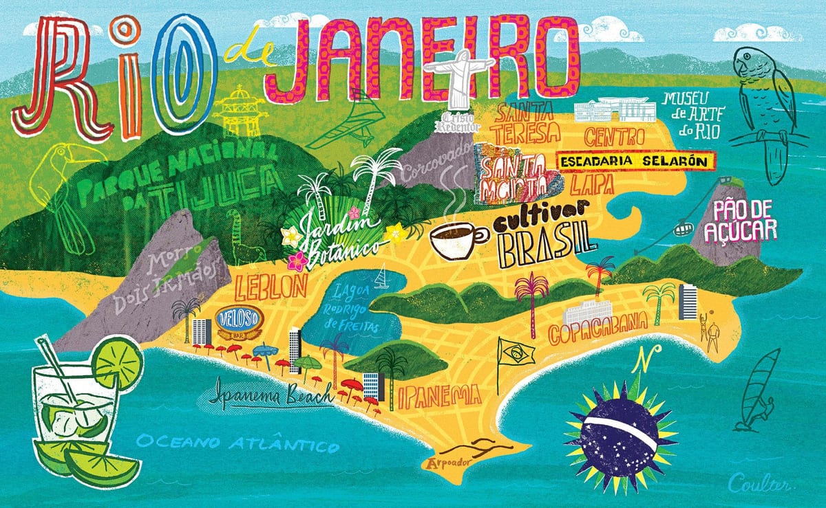 Térkép Rio de Janeiro háttérkép