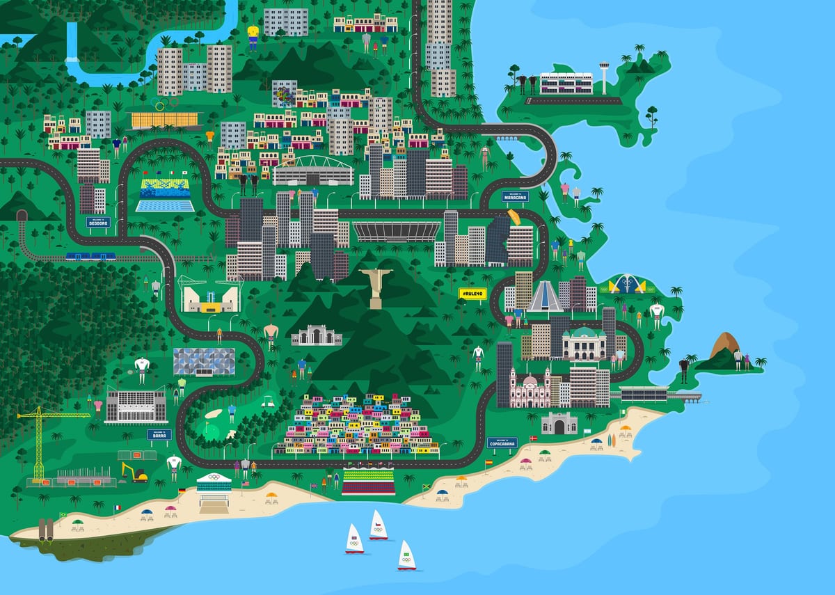 Térkép Rio de Janeiro design