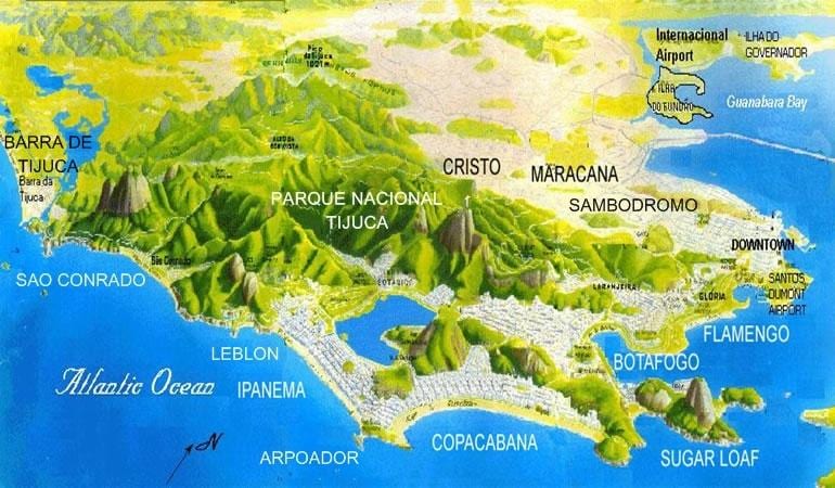Térkép Sao Conrado strand