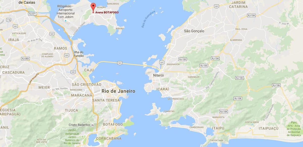 Térkép stadion Luso-Brasileiro
