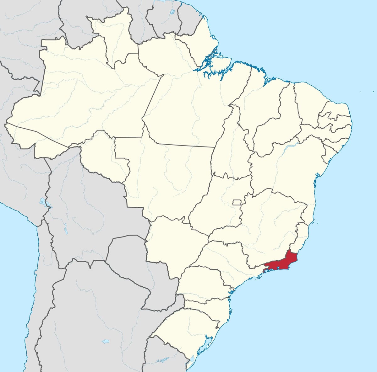 Térkép State of Rio de Janeiro