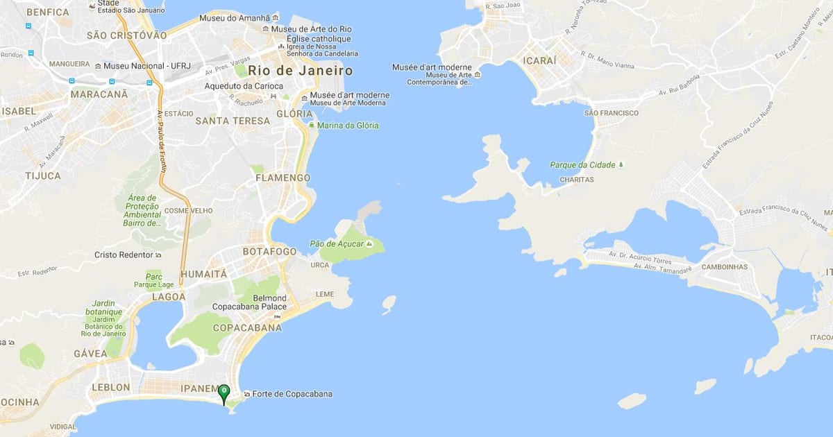 Térkép strand Arpoador