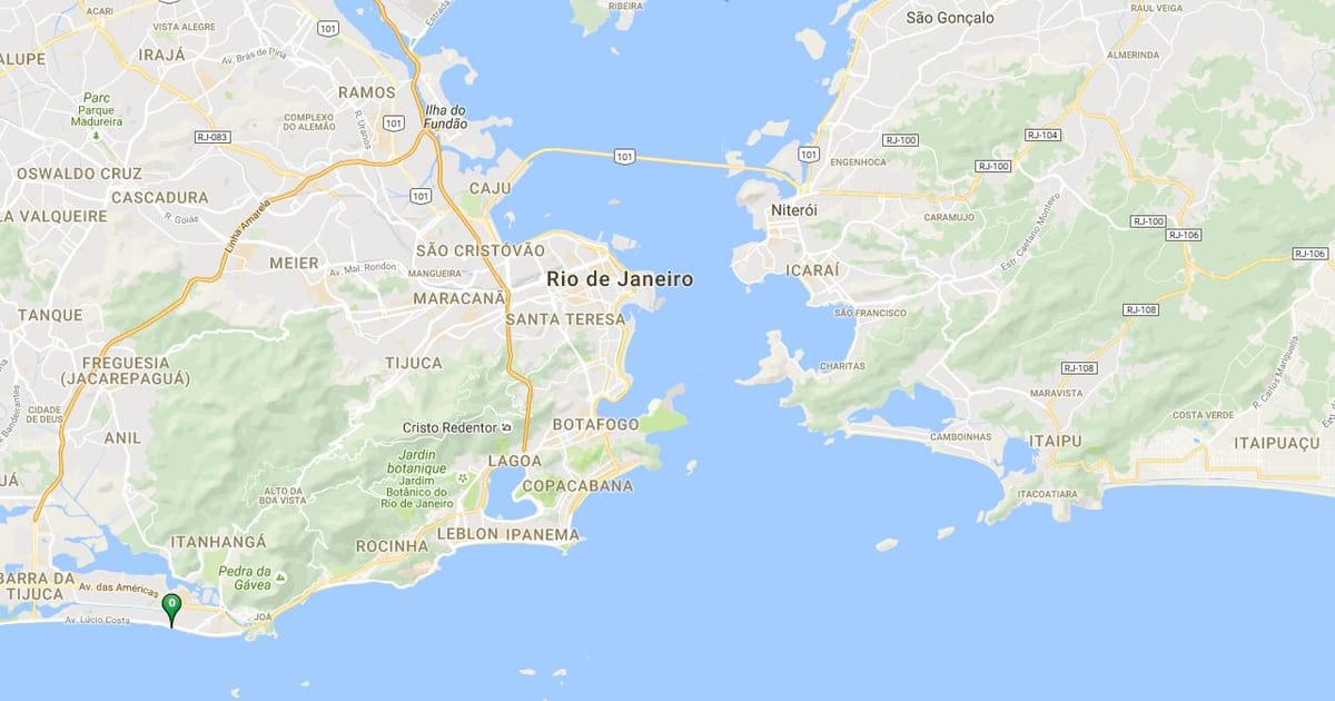 Térkép strand Barra da Tijuca