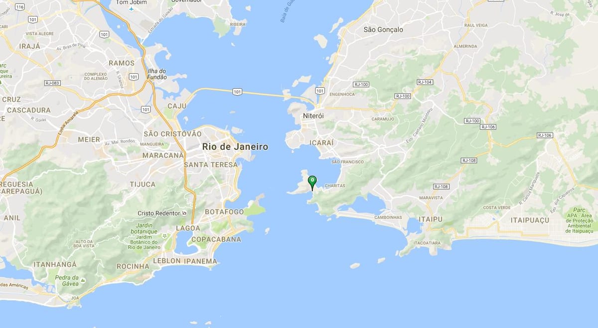 Térkép strand Forte Rio Branco