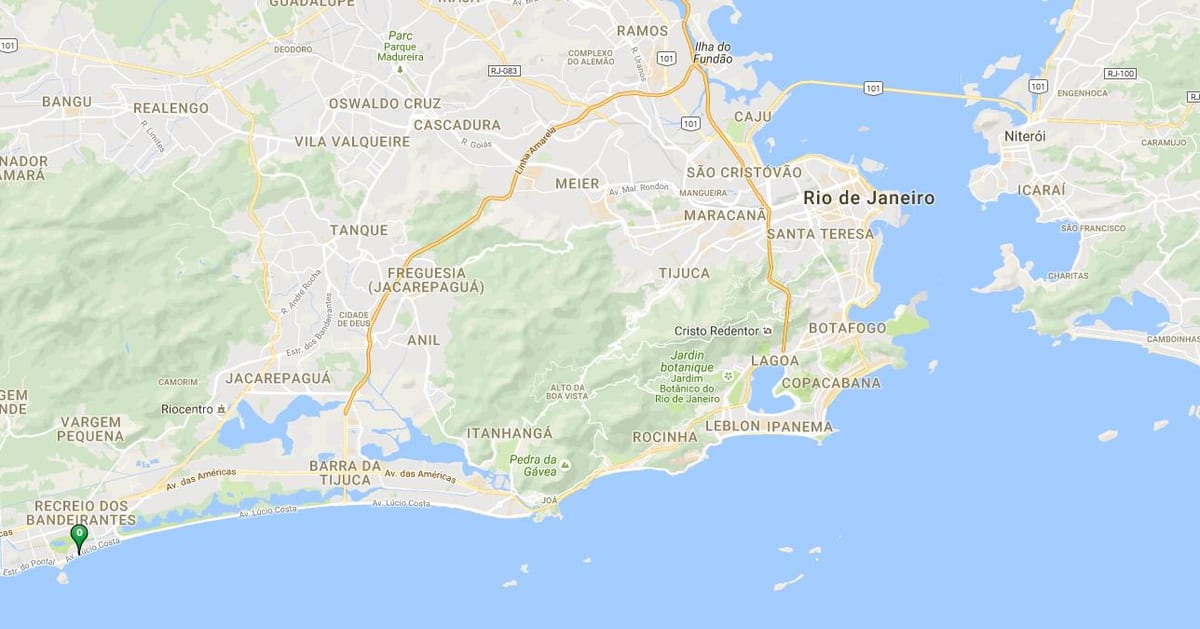 Térkép strand Recreio dos Bandeirantes