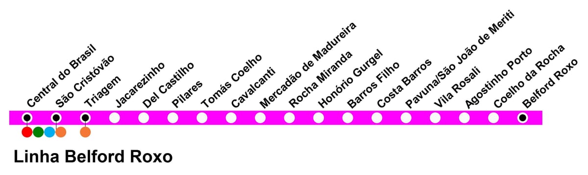 Térkép SuperVia - Line Belford Roxo